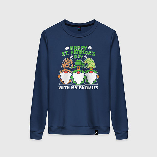 Женский свитшот Happy St Patricks day - dwarves / Тёмно-синий – фото 1