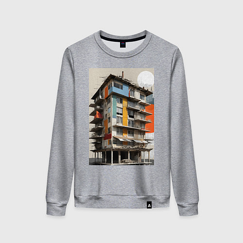 Женский свитшот Старая панелька / Меланж – фото 1