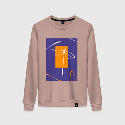 Женский свитшот Силуэт стрекозы-коллаж