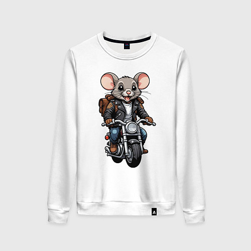 Женский свитшот Biker mice / Белый – фото 1