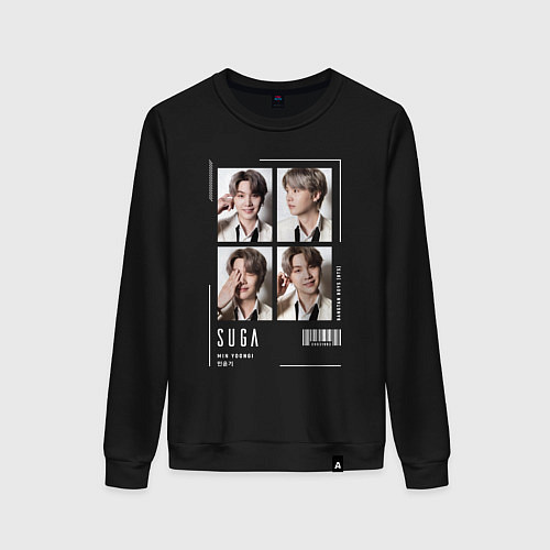 Женский свитшот Yoongi bts 4cut / Черный – фото 1