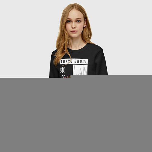 Женский свитшот Токийский Гуль 1000-7 / Черный – фото 3