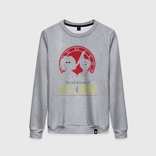 Женский свитшот Приключение Дока и Марти / Меланж – фото 1
