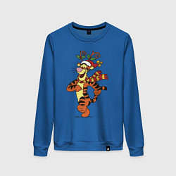 Свитшот хлопковый женский Winnie the pooh - tigger, цвет: синий