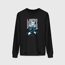 Свитшот хлопковый женский Winter aespa idols, цвет: черный