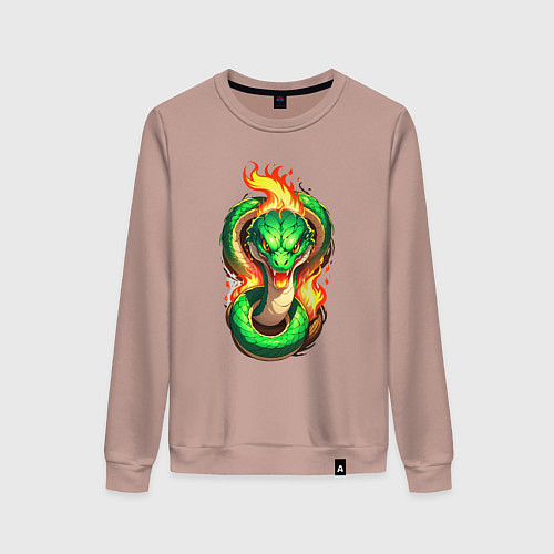 Женский свитшот Знак змеи / Пыльно-розовый – фото 1