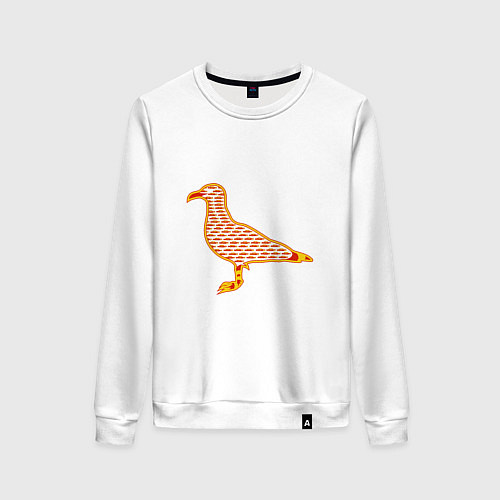 Женский свитшот Чайка с чайками / Белый – фото 1