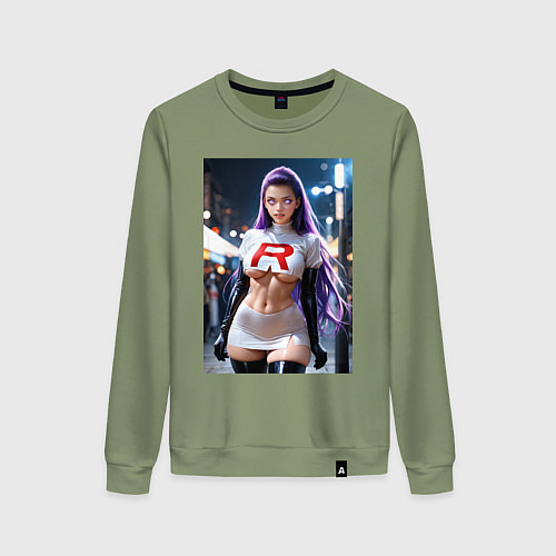Женский свитшот Джесси Команда R Покемон / Авокадо – фото 1