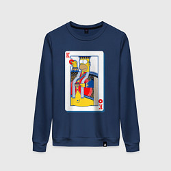 Свитшот хлопковый женский Король Гомер, цвет: тёмно-синий