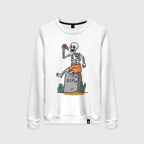 Женский свитшот Обед на кладбище / Белый – фото 1