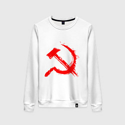 Женский свитшот Sickle and hammer red paint