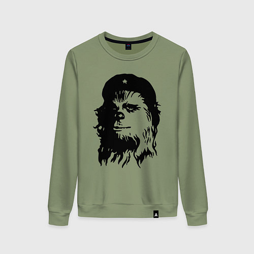 Женский свитшот Star wars - Chewie Guevara / Авокадо – фото 1