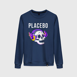 Женский свитшот Placebo - неоновый череп