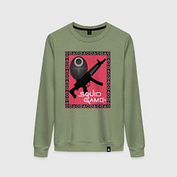 Женский свитшот Squid game gun and mask