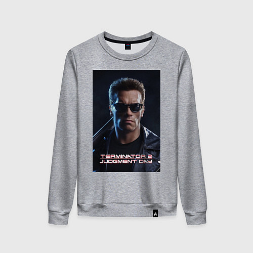 Женский свитшот Арнольд - терминатор / Меланж – фото 1