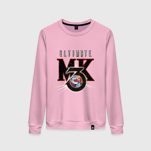 Женский свитшот Ultimate mortal kombat - logo / Светло-розовый – фото 1