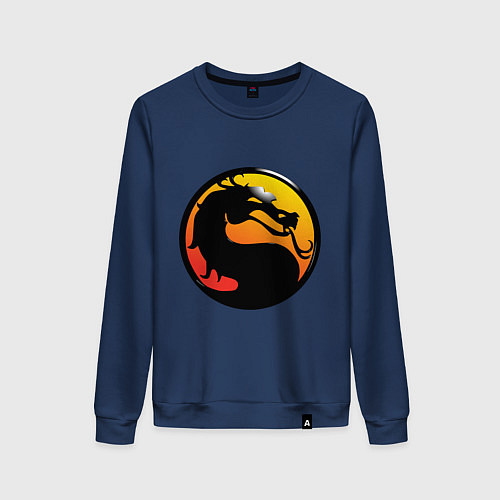 Женский свитшот Mortal kombat logo / Тёмно-синий – фото 1