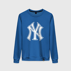 Свитшот хлопковый женский New York yankees - baseball logo, цвет: синий