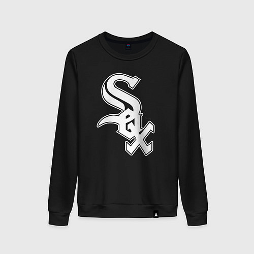 Женский свитшот Chicago white sox - baseball / Черный – фото 1