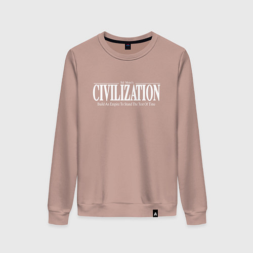 Женский свитшот Civilization - global strategy / Пыльно-розовый – фото 1