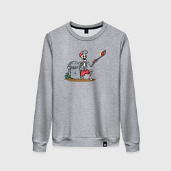 Женский свитшот Селфи скелетик