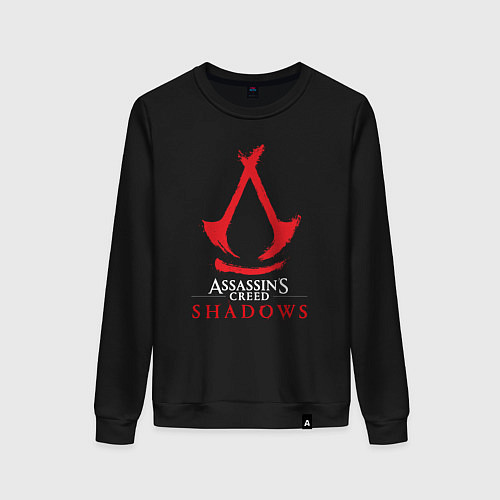Женский свитшот Assassins Creed Shadows - badge / Черный – фото 1