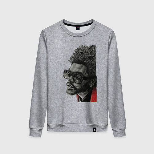 Женский свитшот Blinding lights the weeknd / Меланж – фото 1