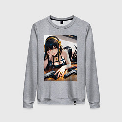 Свитшот хлопковый женский Йор Форджер Семья шпиона, цвет: меланж