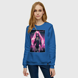Свитшот хлопковый женский Sexy Barbie - ai art, цвет: синий — фото 2