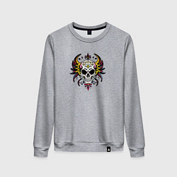 Женский свитшот Decorative skull