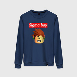Женский свитшот Sigma boy roblox head - мем Роблокс Сигма бой
