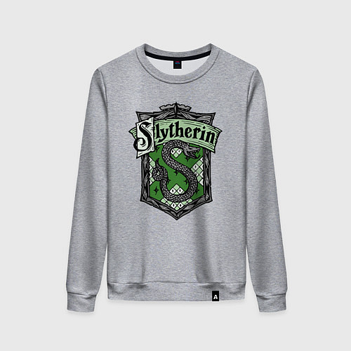 Женский свитшот Slytherin emblem / Меланж – фото 1