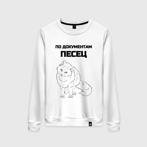 Женский свитшот По документам песец / Белый – фото 1