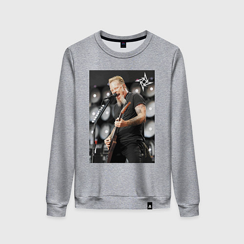 Женский свитшот James Alan Hatfield - Metallica / Меланж – фото 1