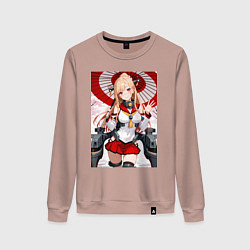 Свитшот хлопковый женский Марин Китагава косплей Azur Lane, цвет: пыльно-розовый
