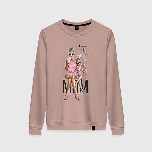 Женский свитшот Mama of drama / Пыльно-розовый – фото 1