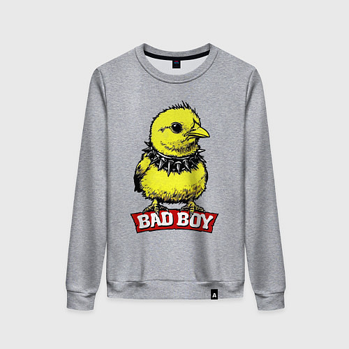 Женский свитшот Bad boy chicken / Меланж – фото 1