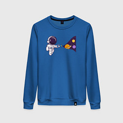 Женский свитшот Космический свет фонарика