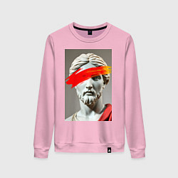 Женский свитшот Античная статуя с красным штрихом