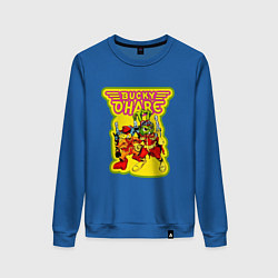 Свитшот хлопковый женский Bucky ohare, цвет: синий