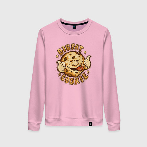 Женский свитшот Жирное печенько / Светло-розовый – фото 1