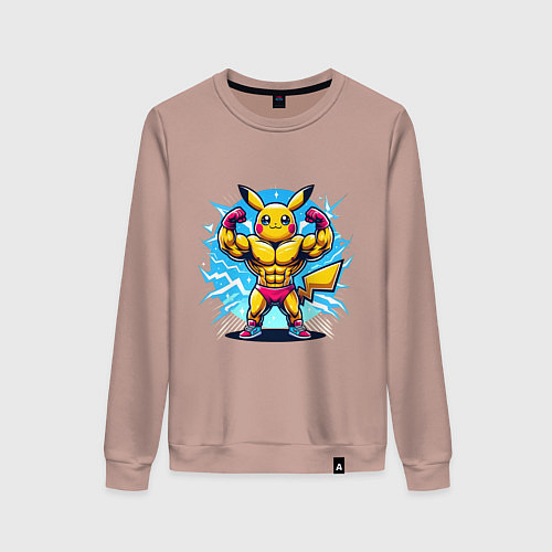 Женский свитшот Big Pikachu / Пыльно-розовый – фото 1