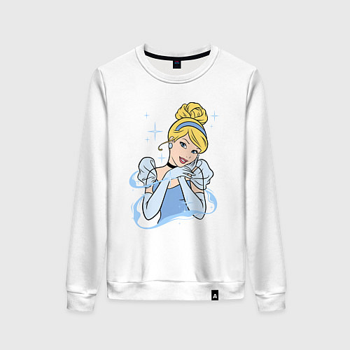 Женский свитшот Золушка - big pictures / Белый – фото 1