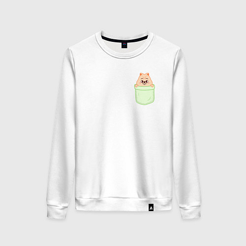 Женский свитшот Han quokka in pocket / Белый – фото 1