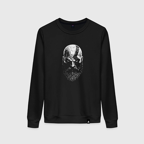 Женский свитшот Кратос черно-белый / Черный – фото 1
