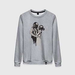 Свитшот хлопковый женский Подводная любовь, цвет: меланж