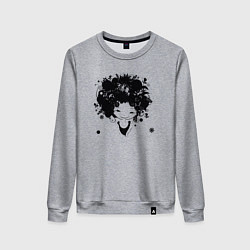 Свитшот хлопковый женский Девочка весна, цвет: меланж