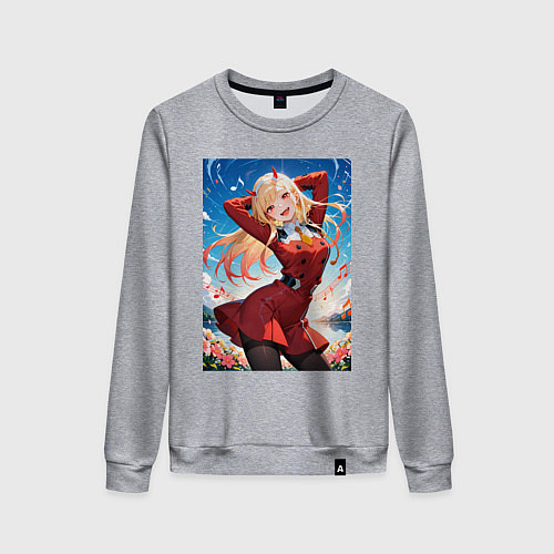 Женский свитшот Марин Китагава косплей 002 Darling in the Franxx / Меланж – фото 1