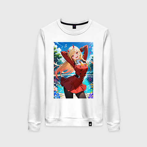 Женский свитшот Марин Китагава косплей 002 Darling in the Franxx / Белый – фото 1