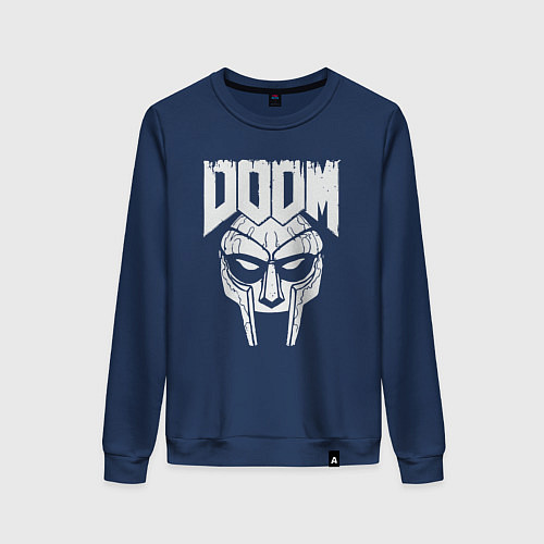 Женский свитшот Doom mask / Тёмно-синий – фото 1
